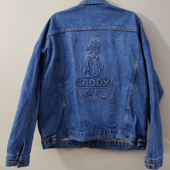 Vintage CADDY Denim Jacket Men Size XL Customized Jean Made In USA - Picture 2 of 3